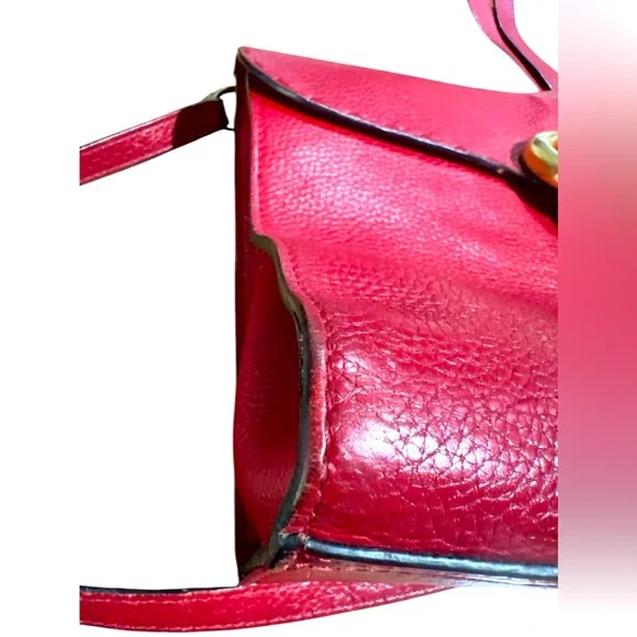 Gucci Calfskin Small GG Marmont Top Handle Bag in Vulcanic Red - Picture 10 of 16